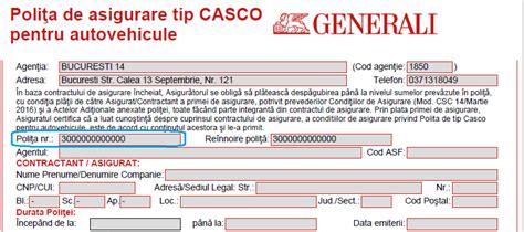 verificare polita casco.